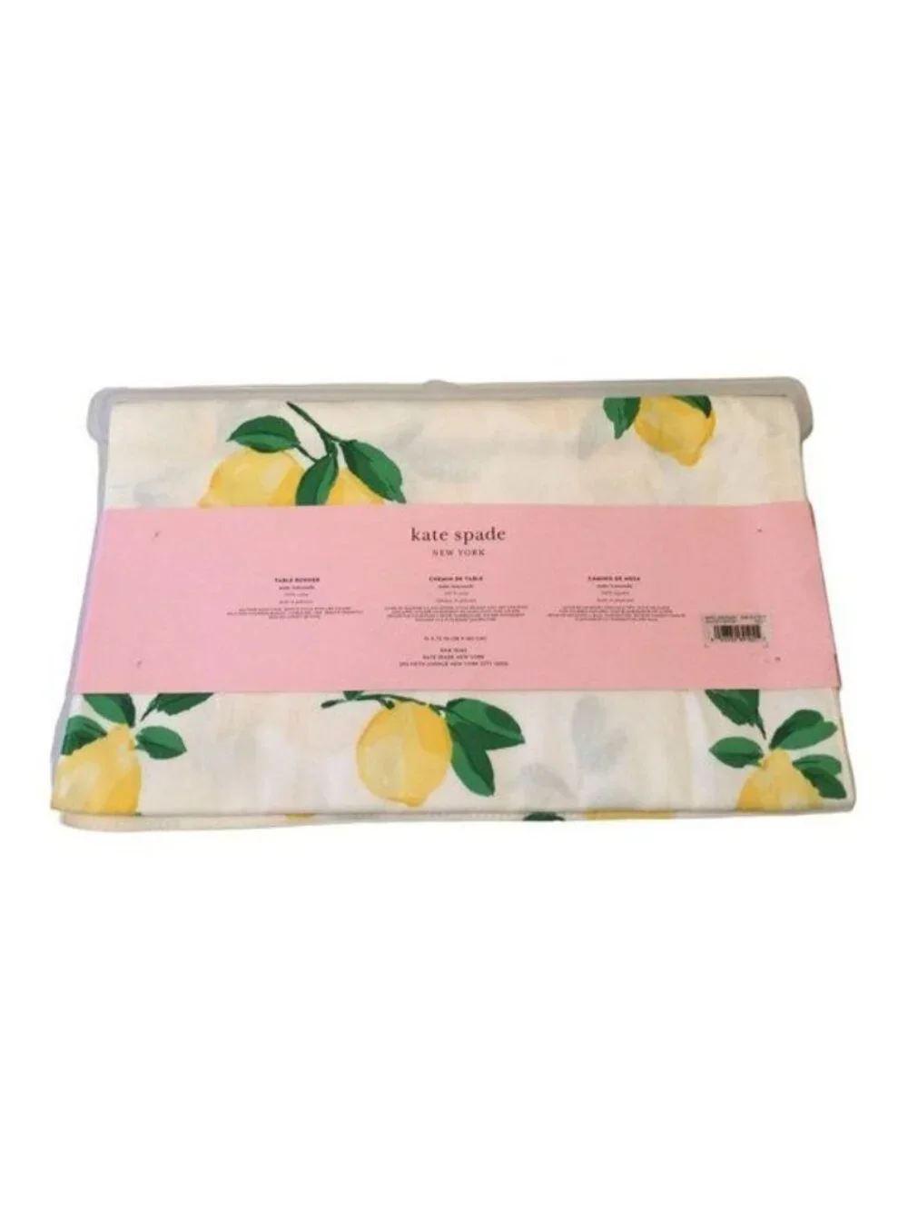 KATE SPADE NEW YORK make lemonade Table Runner 100% Cotton